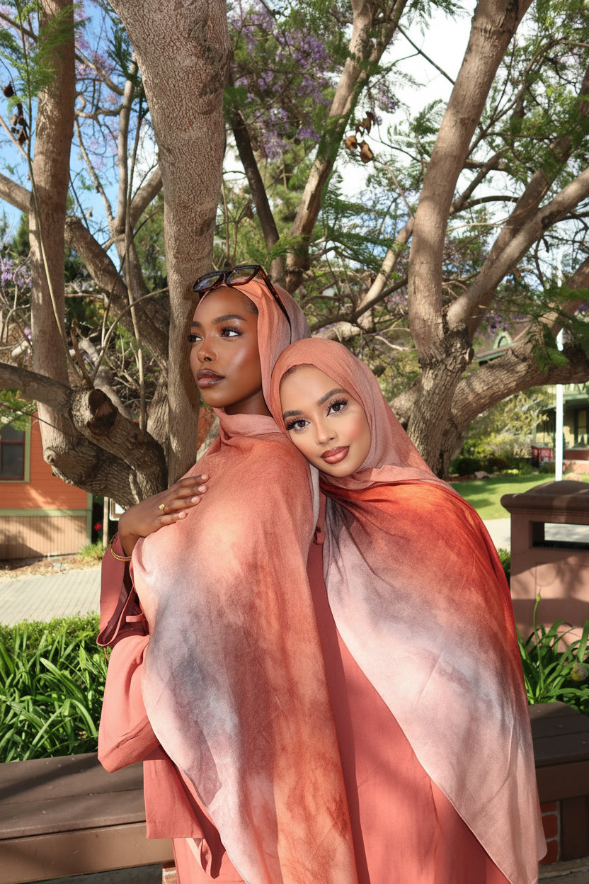 Sunset Print Hijab